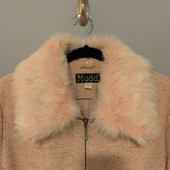 Mudd pink faux fur jacket! - Picture 2 of 4
